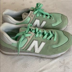 New Balance mint green sneakers